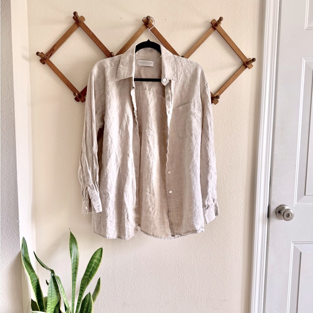 linen button down | valerie stevens